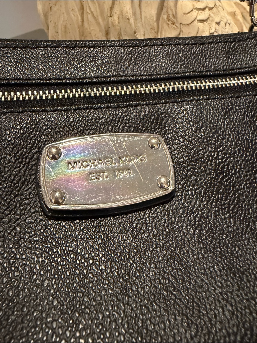 Michael Kors 2 way Black Wristlet with Silver Hardware - Picture 4 of 8